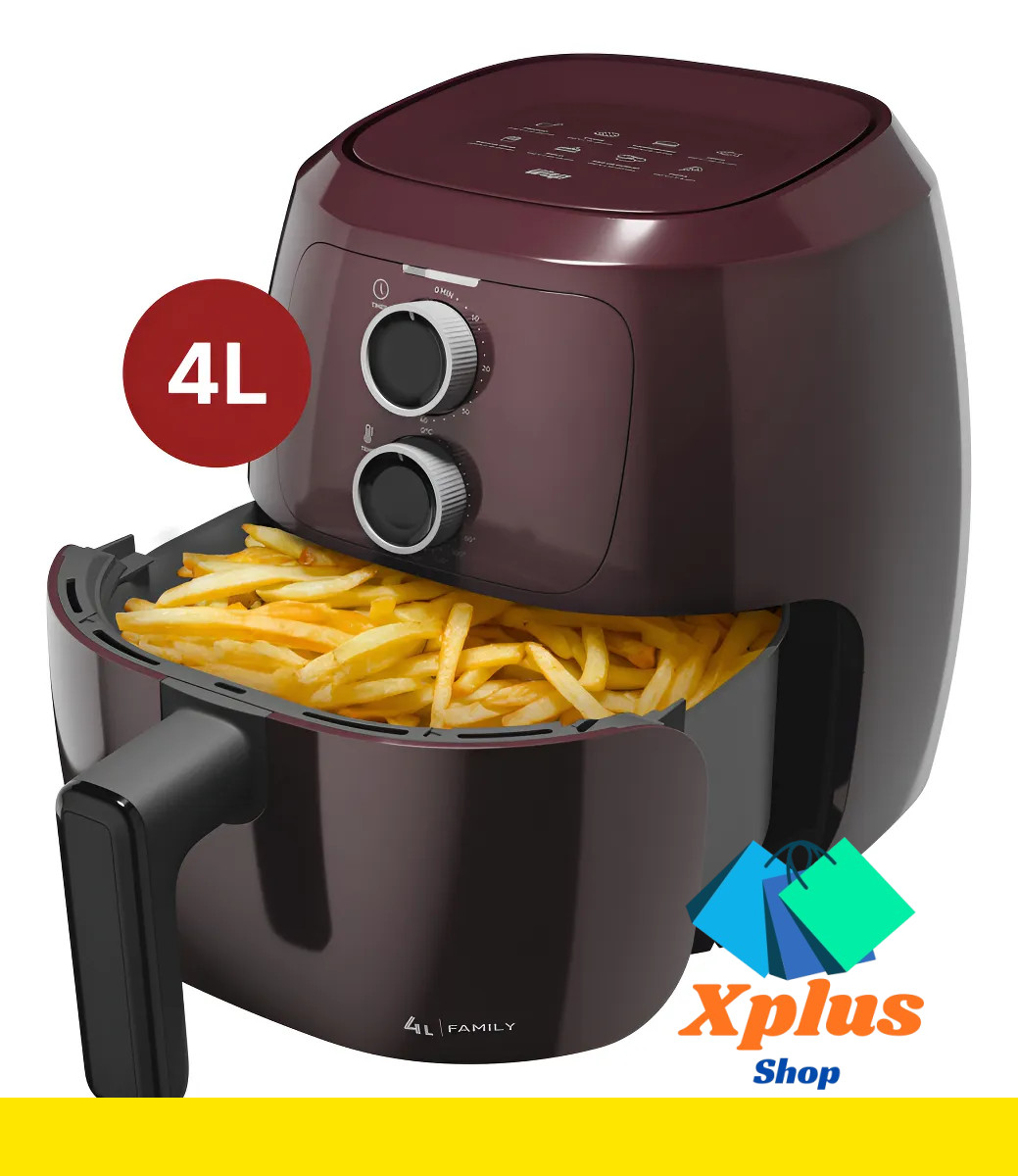 Fritadeira Elétrica WAP Air Fryer Family 4L Antiaderente Vermelha 1500W — Oferta XPLUS 24h 💥